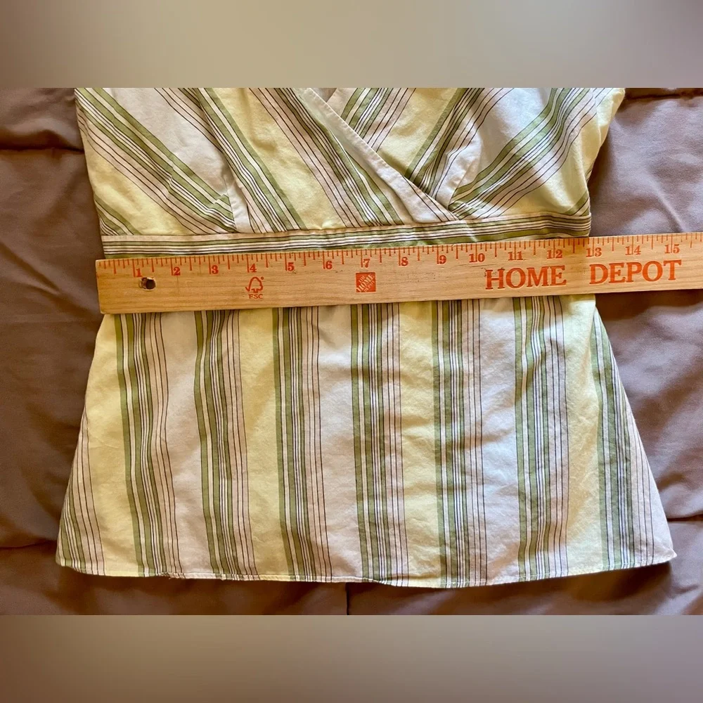 GAP Women's Striped Sleeveless Summer Top in Yellow and Green, size XS - Picture 4 of 4